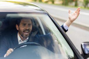 An angry driver yelling at another driver. Can you sue another driver in a no-fault state like Utah?