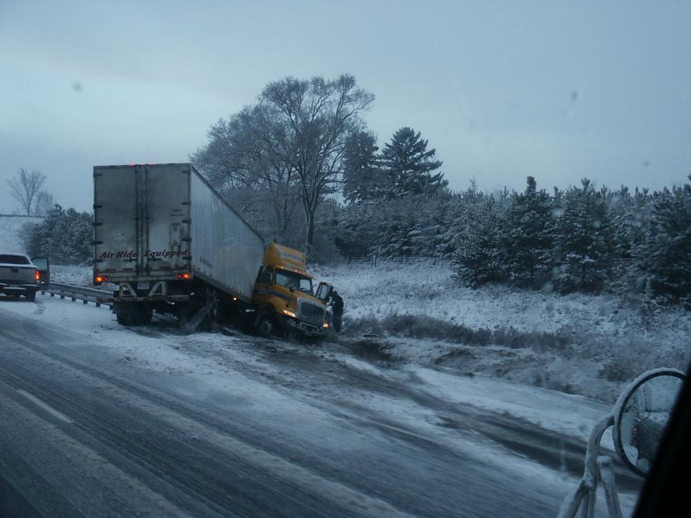 Accident On Winter Day